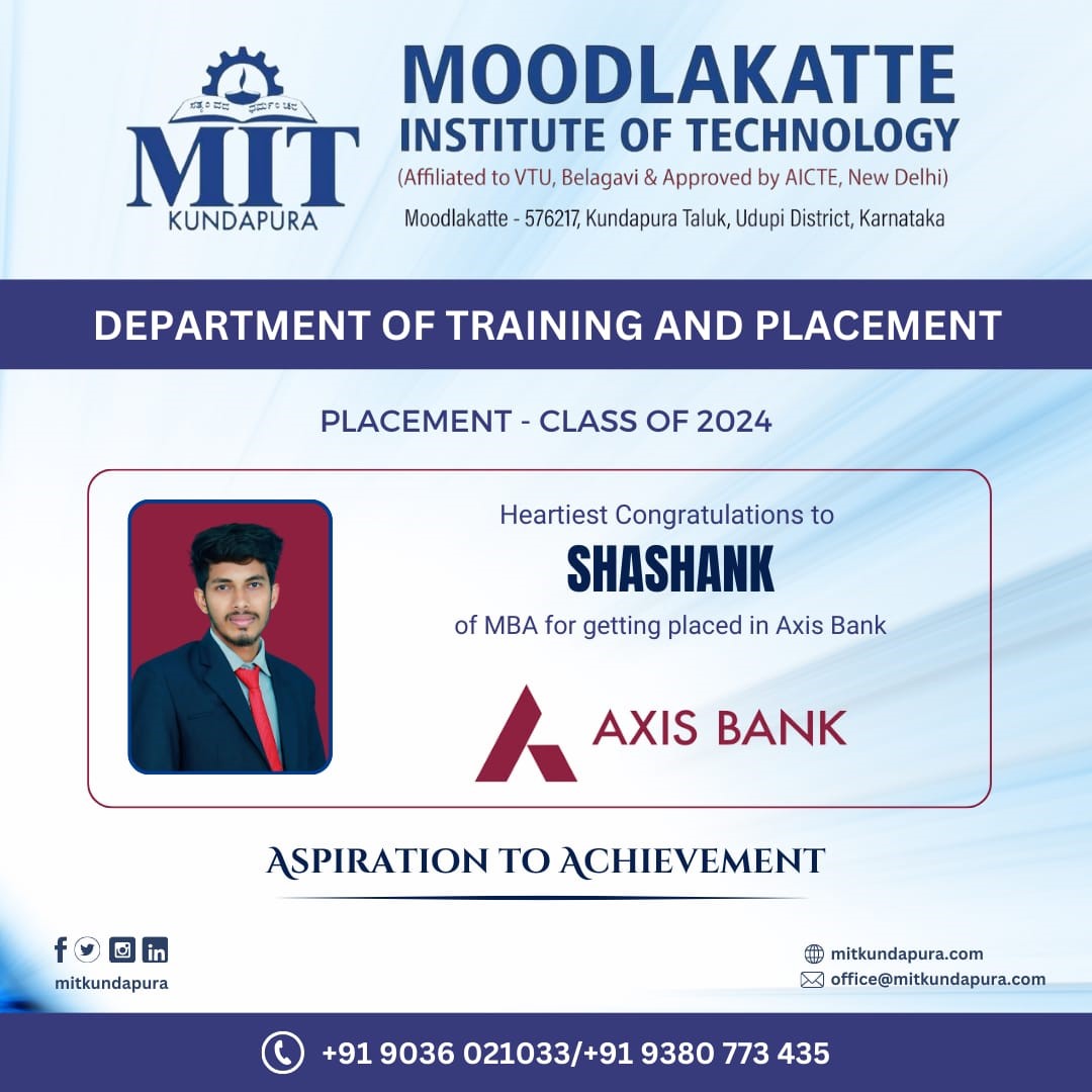 MITK MBA Students placement